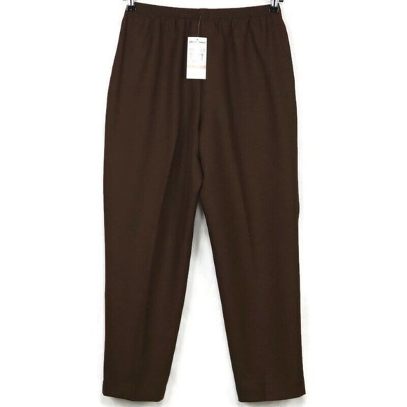 Alfred‎ Dunner Classics Pants Brown Pull On 12 Proportioned Short - Picture 2 of 11